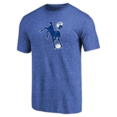 Indianapolis Colts Throwback Logo Tri-Blend T-Shirt - Royal T-shirts