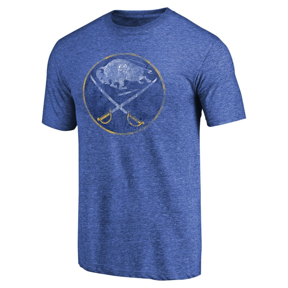 Buffalo Sabres Throwback Vintage Logo Tri-Blend T-Shirt - Royal | US 2939505