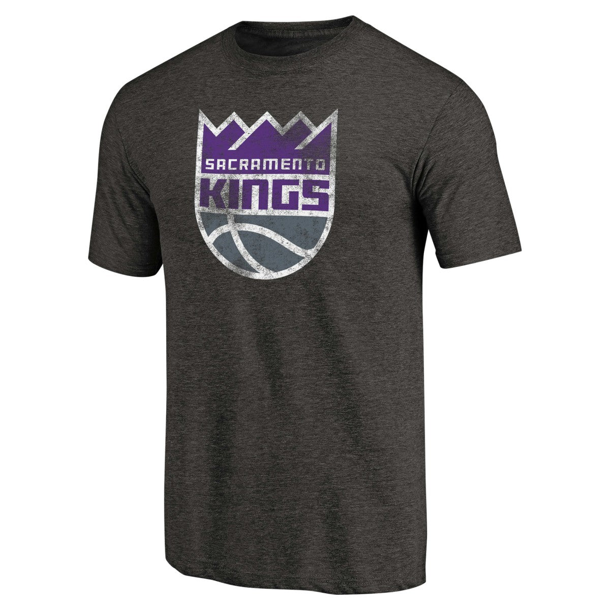 Sacramento Kings Distressed Logo Tri-Blend T-Shirt Black outlet