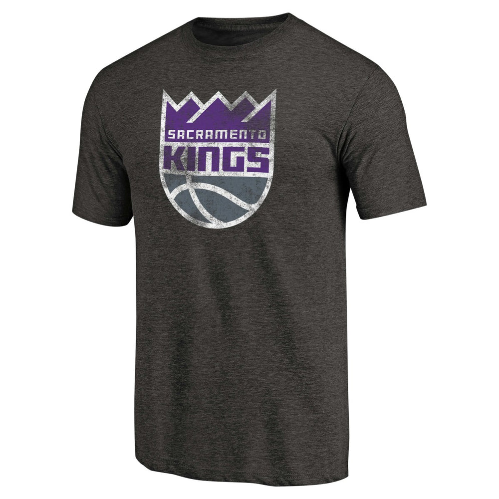 Sacramento Kings Distressed Logo Tri-Blend T-Shirt Black outlet