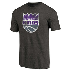 Sacramento Kings Distressed Logo Tri-Blend T-Shirt Black outlet