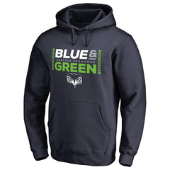 Seattle Seahawks Alternate Team Logo Gear Blue & Green Pullover Hoodie - College Navy Hoodies