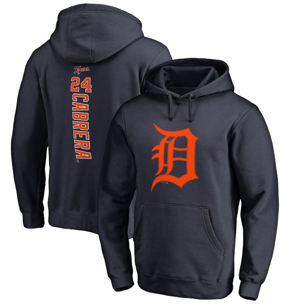 Miguel Cabrera Detroit Tigers Backer Pullover Hoodie - Navy Hoodies