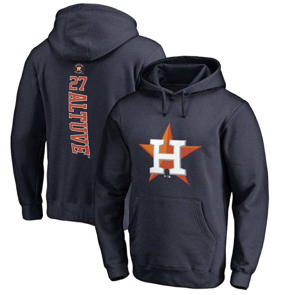Jose Altuve Houston Astros Backer Pullover Hoodie - Navy Hoodies