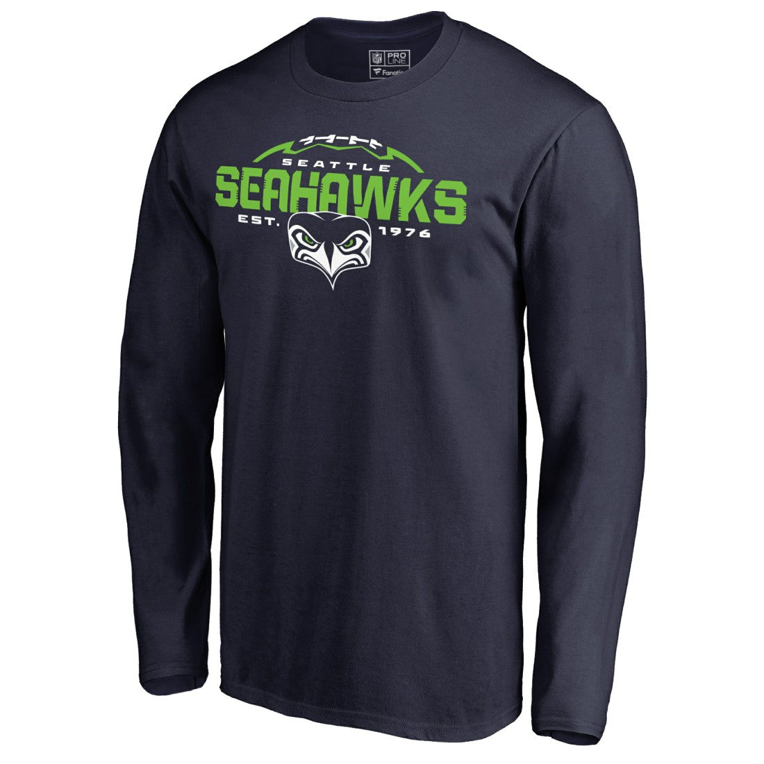 Seattle Seahawks Alternate Team Logo Gear Flea Flicker Long Sleeve T-Shirt - College Navy T-shirts
