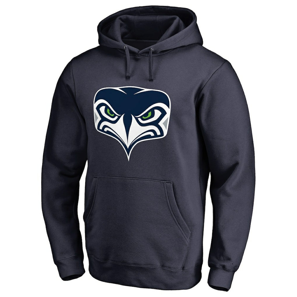Seattle Seahawks Alternate Team Logo Gear Pullover Hoodie - Navy Hoodies