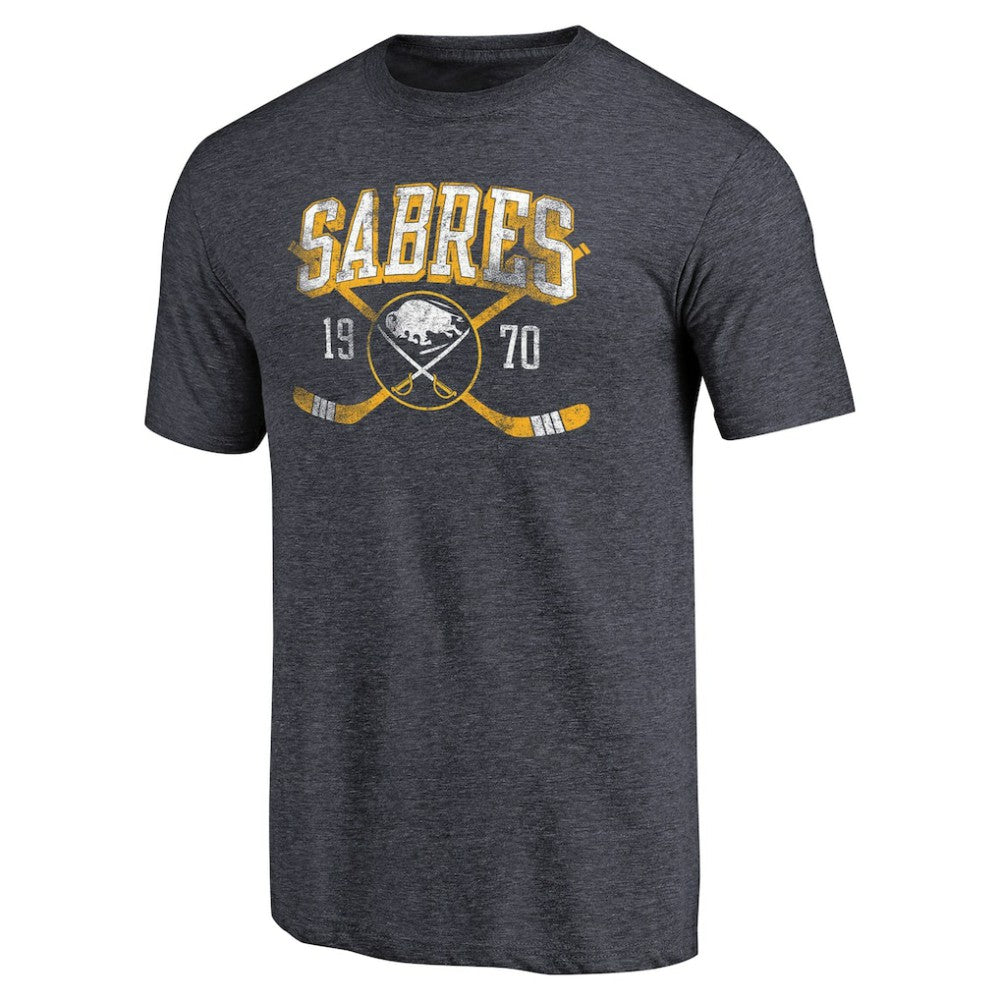 Buffalo Sabres Vintage Collection Line Shift Tri-Blend T-Shirt - Navy | US 2953216