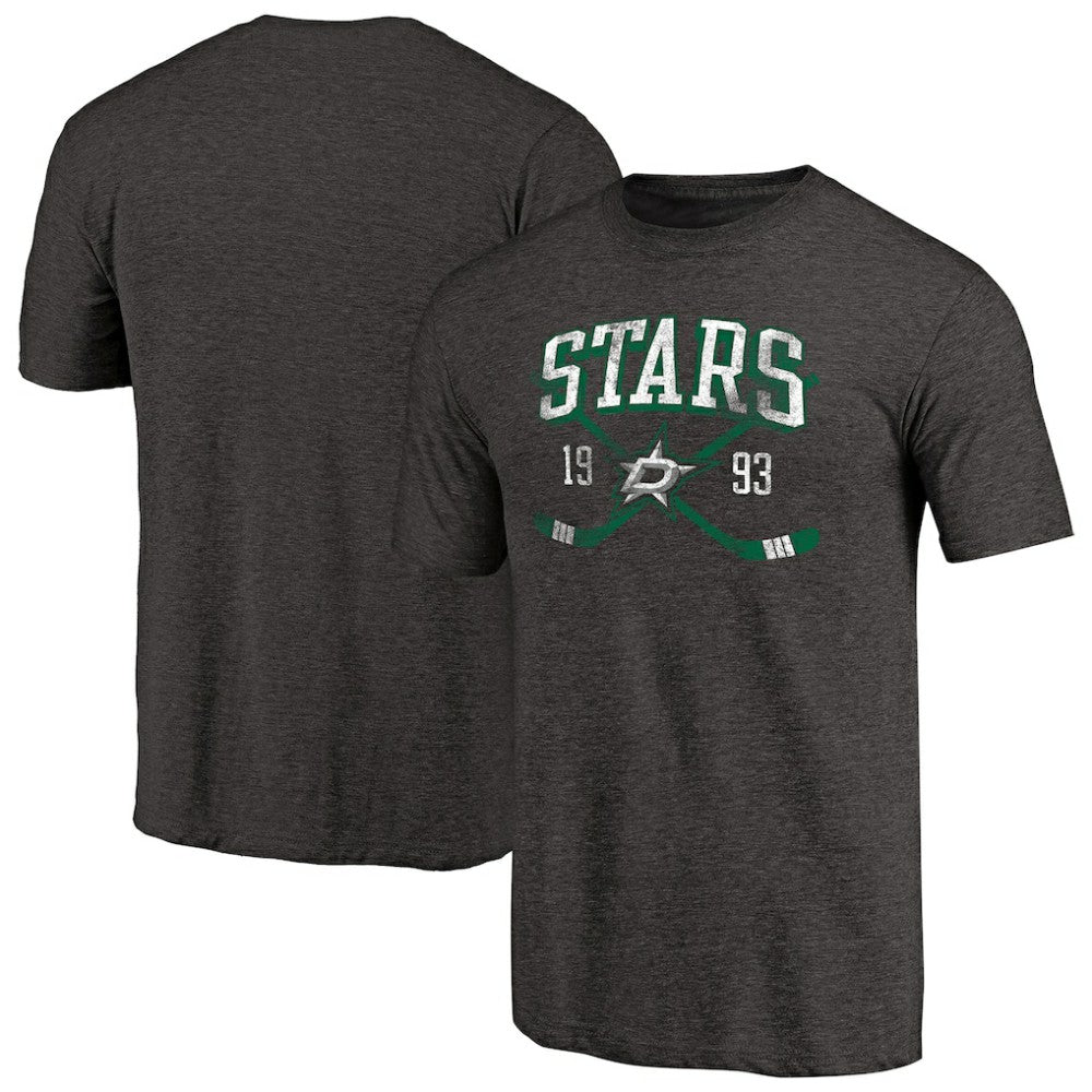 Dallas Stars Vintage Collection Line Shift Tri-Blend T-Shirt - Black | US 2953221