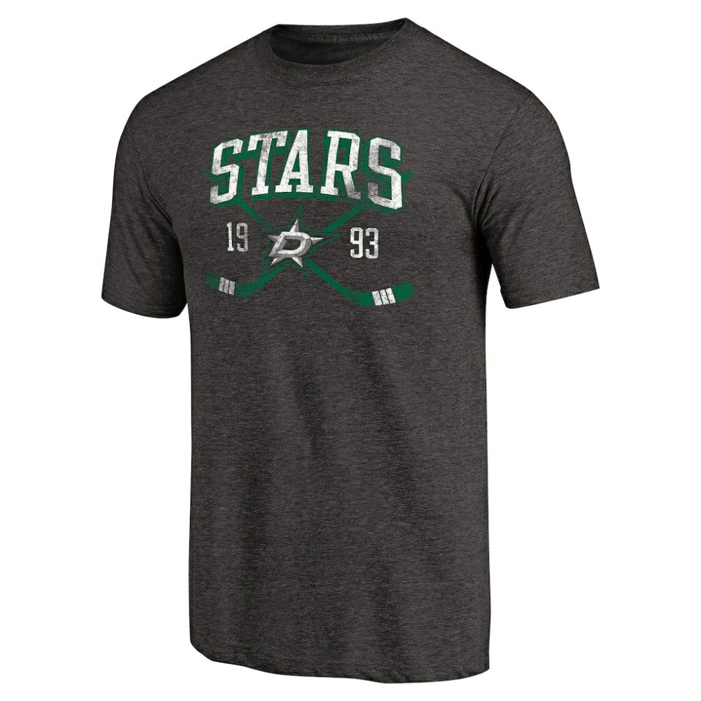 Dallas Stars Vintage Collection Line Shift Tri-Blend T-Shirt - Black | US 2953221