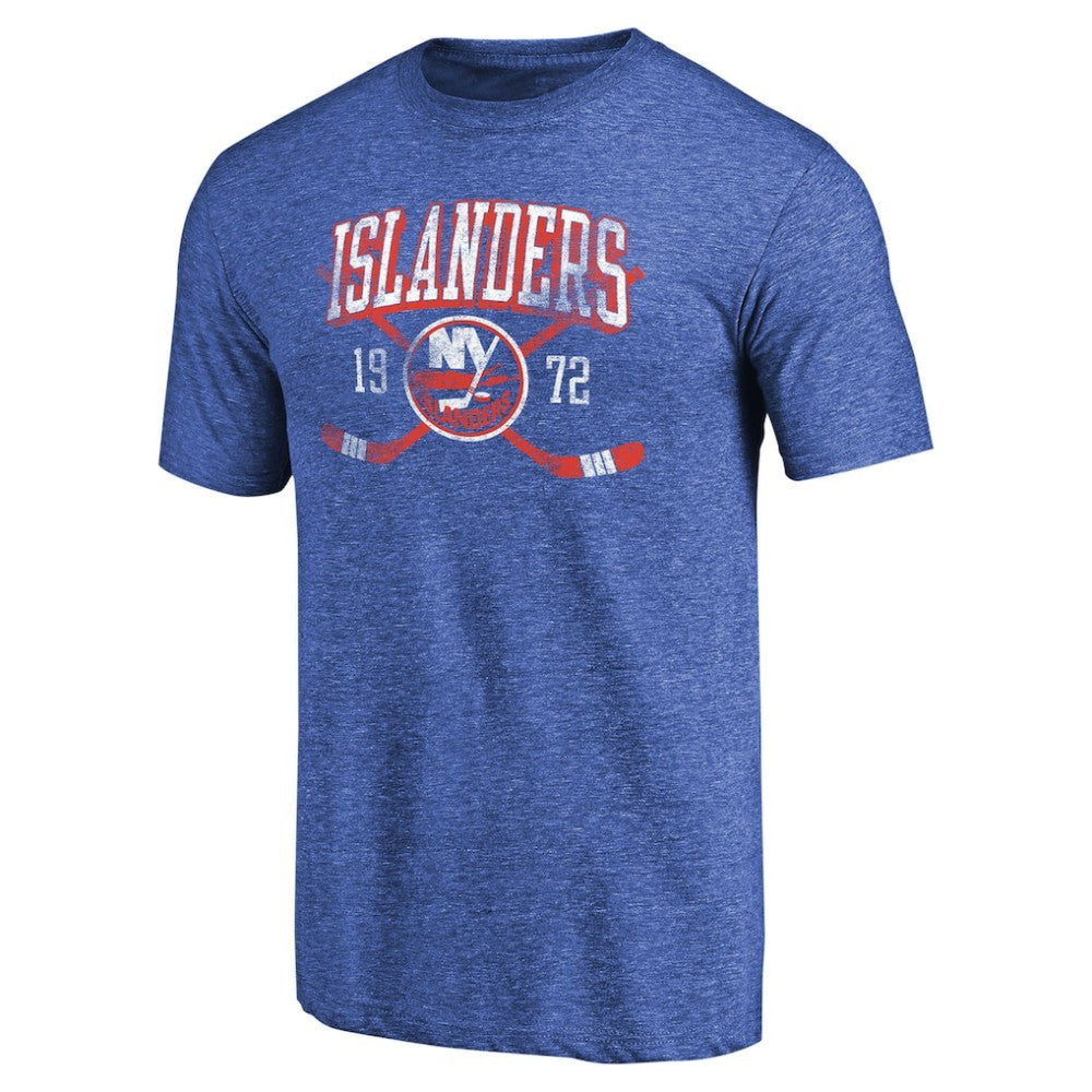 New York Islanders Vintage Collection Line Shift Tri-Blend T-Shirt - Royal | US 2953228