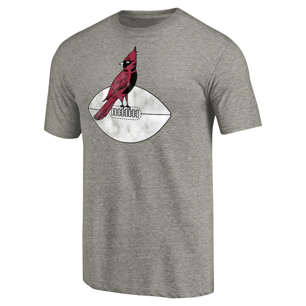 Arizona Cardinals Throwback Logo Tri-Blend T-Shirt - Ash T-shirts