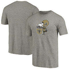 New Orleans Saints Throwback Logo Tri-Blend T-Shirt - Ash T-shirts