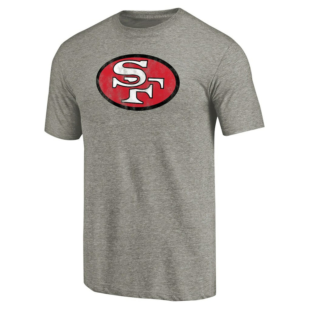 San Francisco 49ers Throwback Logo Tri-Blend T-Shirt - Ash T-shirts