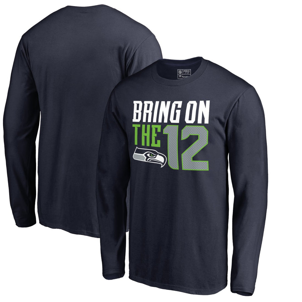 Seattle Seahawks Hometown Collection Long Sleeve T-Shirt - College Navy T-shirts