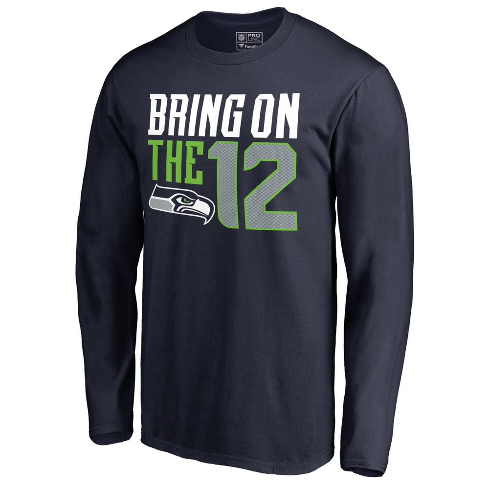 Seattle Seahawks Hometown Collection Long Sleeve T-Shirt - College Navy T-shirts