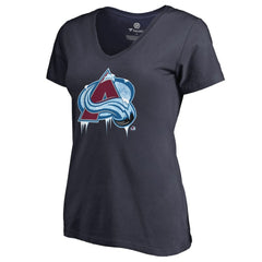 Colorado Avalanche Women's Fan Favorite Team Slogan V-Neck T-Shirt - Navy | US 2970600