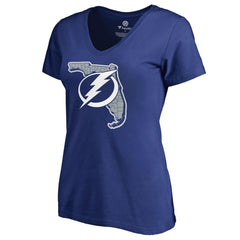 Tampa Bay Lightning Women's State Fan Favorite Team Slogan V-Neck T-Shirt - Blue | US 2970792