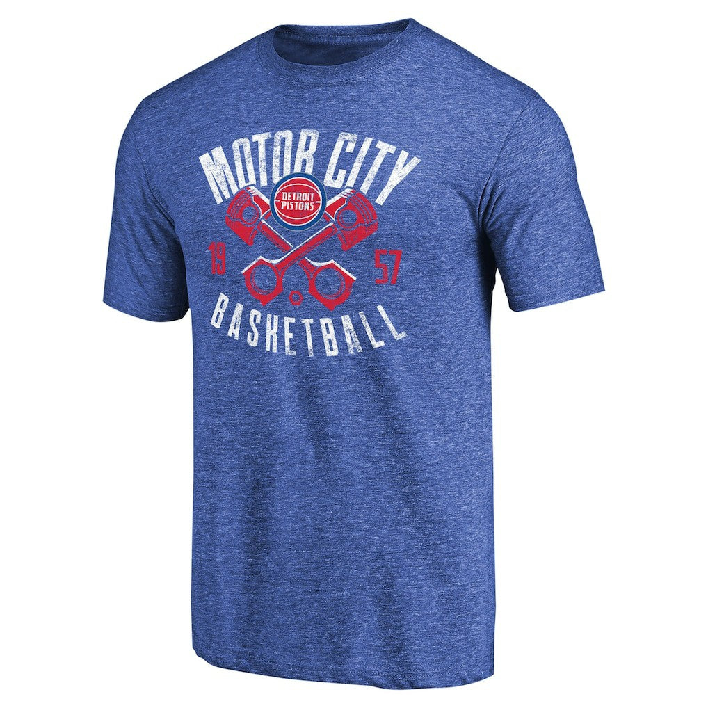 Detroit Pistons Motor City Pistons Hometown Collection Tri-Blend T-Shirt Royal