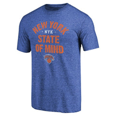 New York Knicks New York State Hometown Collection Tri-Blend T-Shirt Royal