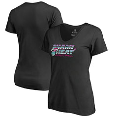 Miami Heat Women's Miami Nights Hometown Collection T-Shirt Black