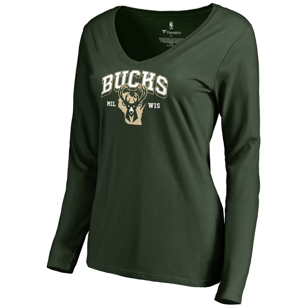 Milwaukee Bucks Women's Wisconsin Basketball Hometown Collection Long Sleeve T-Shirt Green outlet