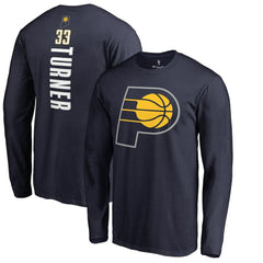 Myles Turner Indiana Pacers Long Sleeve Backer Name and Number T-Shirt Navy outlet