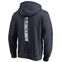 Nathan MacKinnon Colorado Avalanche Backer Name & Number Pullover Hoodie - Navy | US 2975524