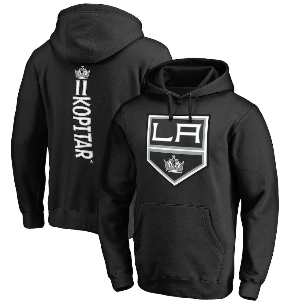 Anze Kopitar Los Angeles Kings Backer Name & Number Pullover Hoodie - Black | US 2975528
