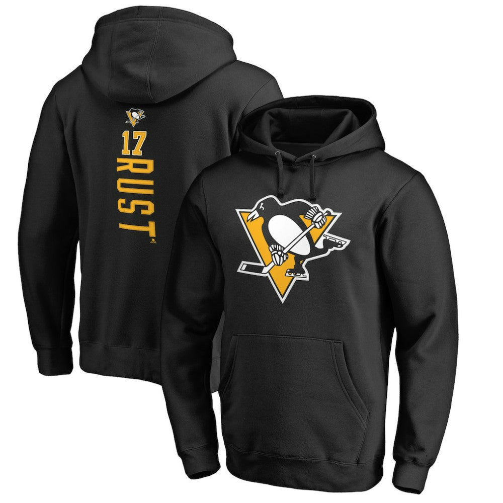Bryan Rust Pittsburgh Penguins Backer Name & Number Pullover Hoodie - Black | US 2975550
