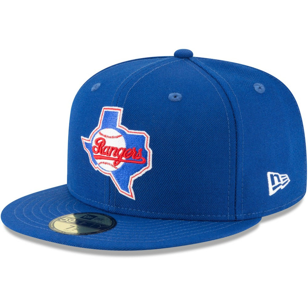 Texas Rangers New Era Cooperstown Collection Wool 59FIFTY Fitted Hat - Blue Hats