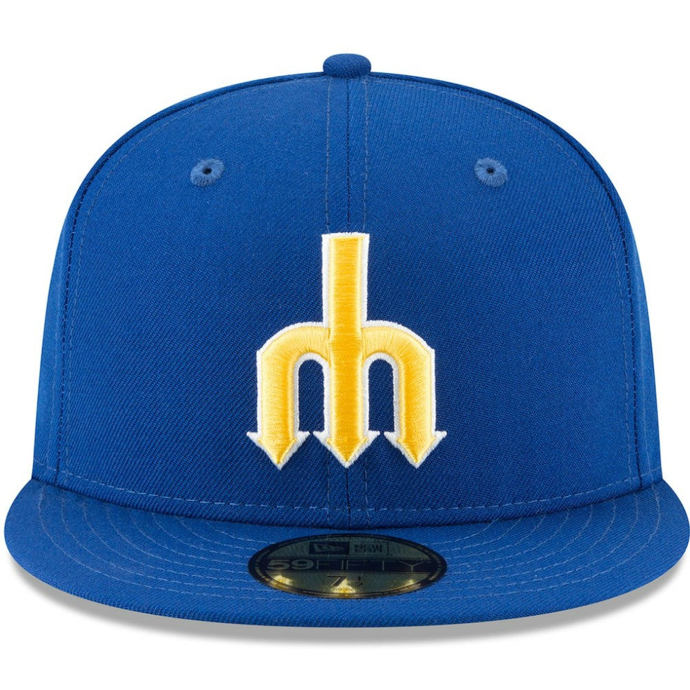 Seattle Mariners New Era Cooperstown Collection Wool 59FIFTY Fitted Hat - Blue Hats