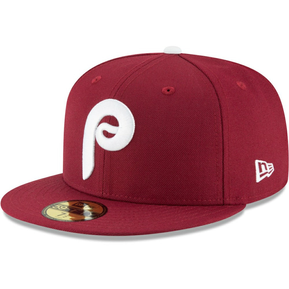 Philadelphia Phillies New Era Cooperstown Collection Wool 59FIFTY Fitted Hat - Maroon Hats