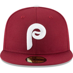 Philadelphia Phillies New Era Cooperstown Collection Wool 59FIFTY Fitted Hat - Maroon Hats