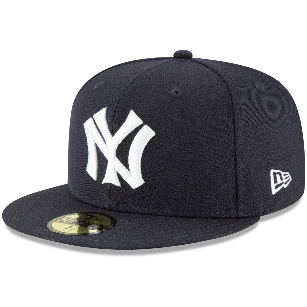 New York Yankees New Era Cooperstown Collection Wool 59FIFTY Fitted Hat - Navy Hats