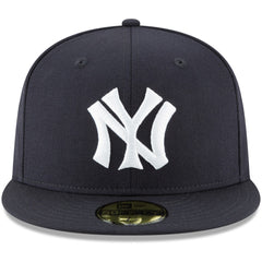 New York Yankees New Era Cooperstown Collection Wool 59FIFTY Fitted Hat - Navy Hats