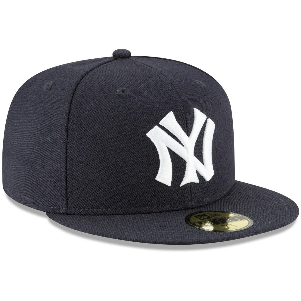 New York Yankees New Era Cooperstown Collection Wool 59FIFTY Fitted Hat - Navy Hats