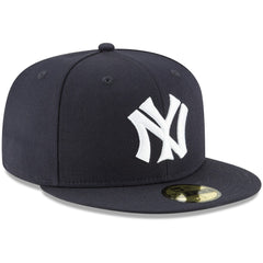 New York Yankees New Era Cooperstown Collection Wool 59FIFTY Fitted Hat - Navy Hats