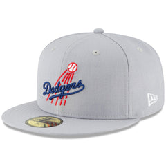 Los Angeles Dodgers New Era Cooperstown Collection Wool 59FIFTY Fitted Hat - Gray Hats