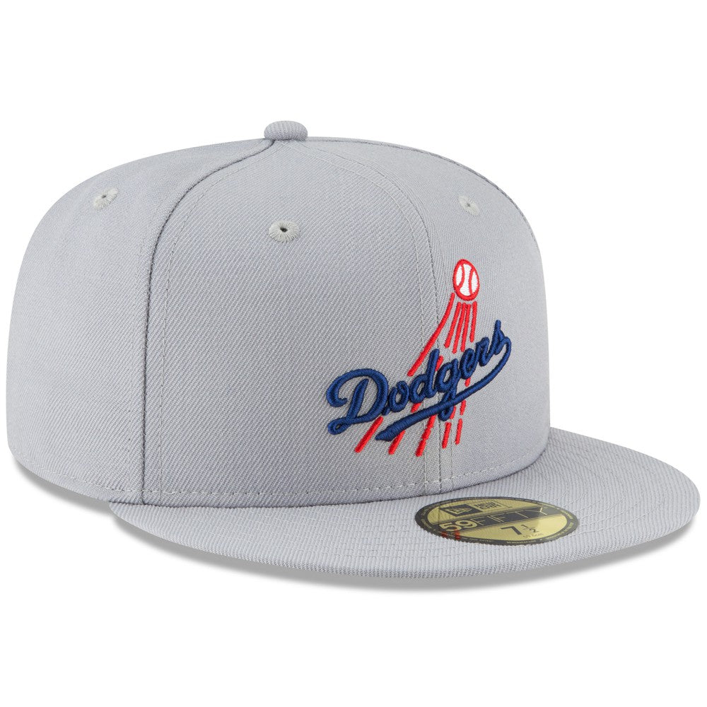 Los Angeles Dodgers New Era Cooperstown Collection Wool 59FIFTY Fitted Hat - Gray Hats