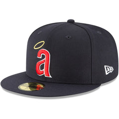 California Angels New Era Cooperstown Collection Wool 59FIFTY Fitted Hat - Navy Hats