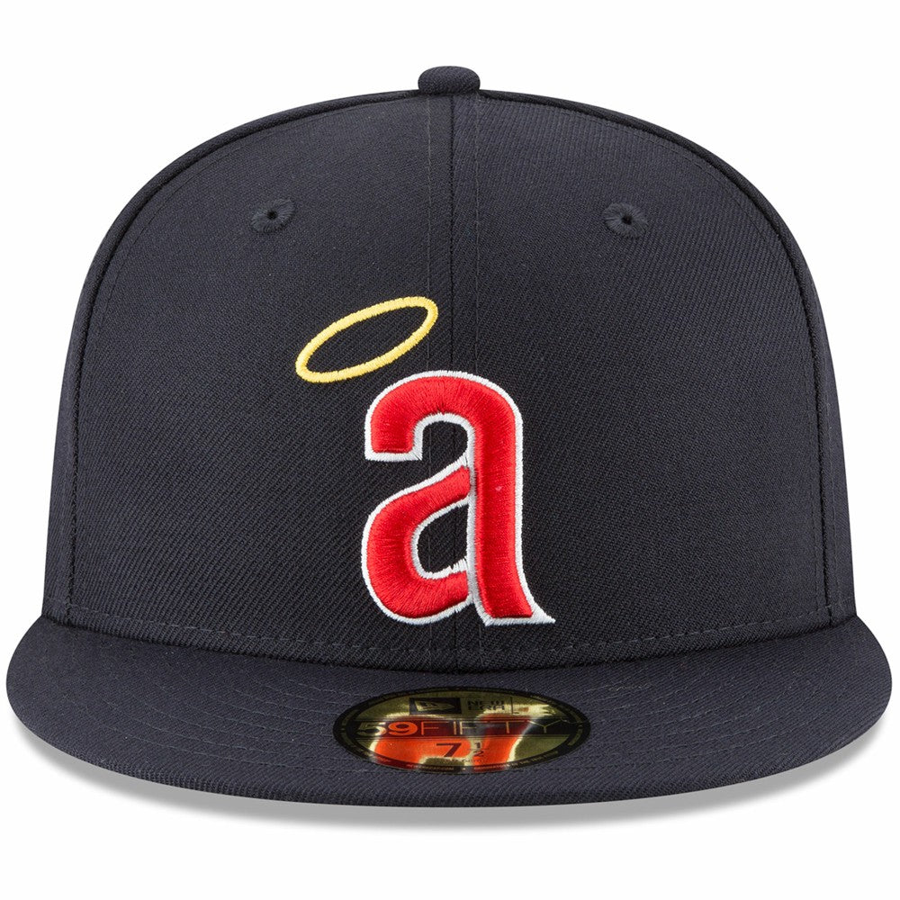 California Angels New Era Cooperstown Collection Wool 59FIFTY Fitted Hat - Navy Hats