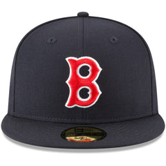 Boston Red Sox New Era Cooperstown Collection Wool 59FIFTY Fitted Hat - Navy Hats