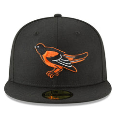Baltimore Orioles New Era Cooperstown Collection Wool 59FIFTY Fitted Hat - Black Hats