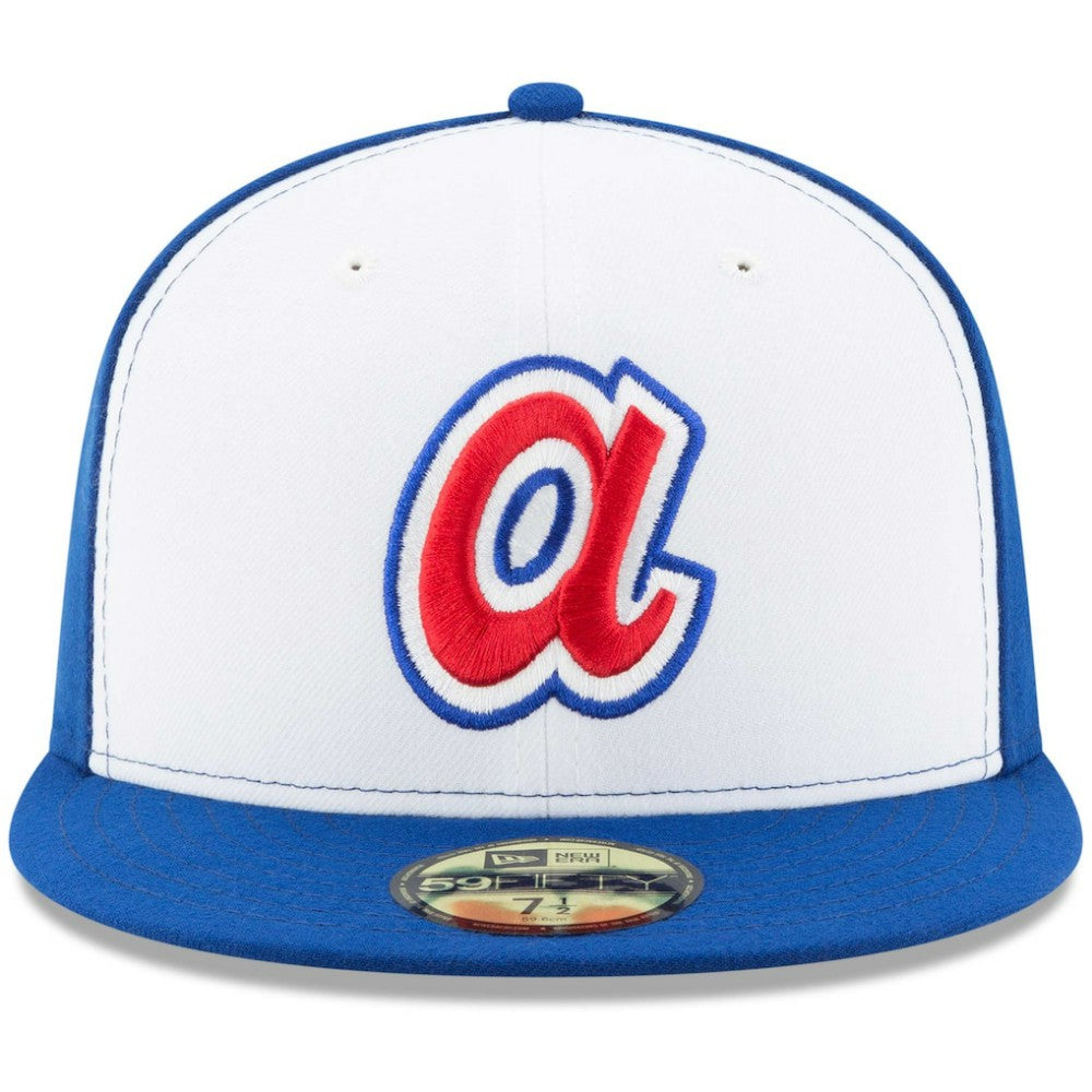 New Era Atlanta Braves Cooperstown Collection 59FIFTY Fitted Hat - White/Royal Hats