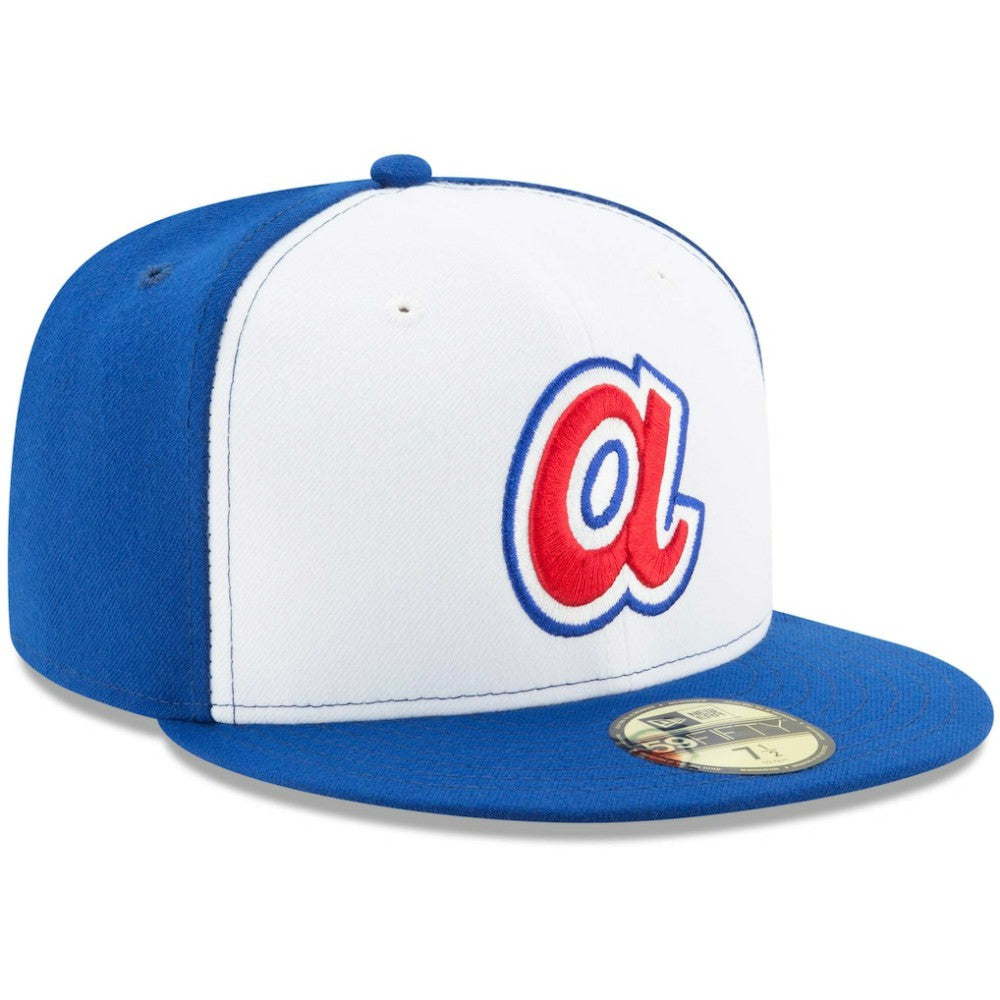 New Era Atlanta Braves Cooperstown Collection 59FIFTY Fitted Hat - White/Royal Hats