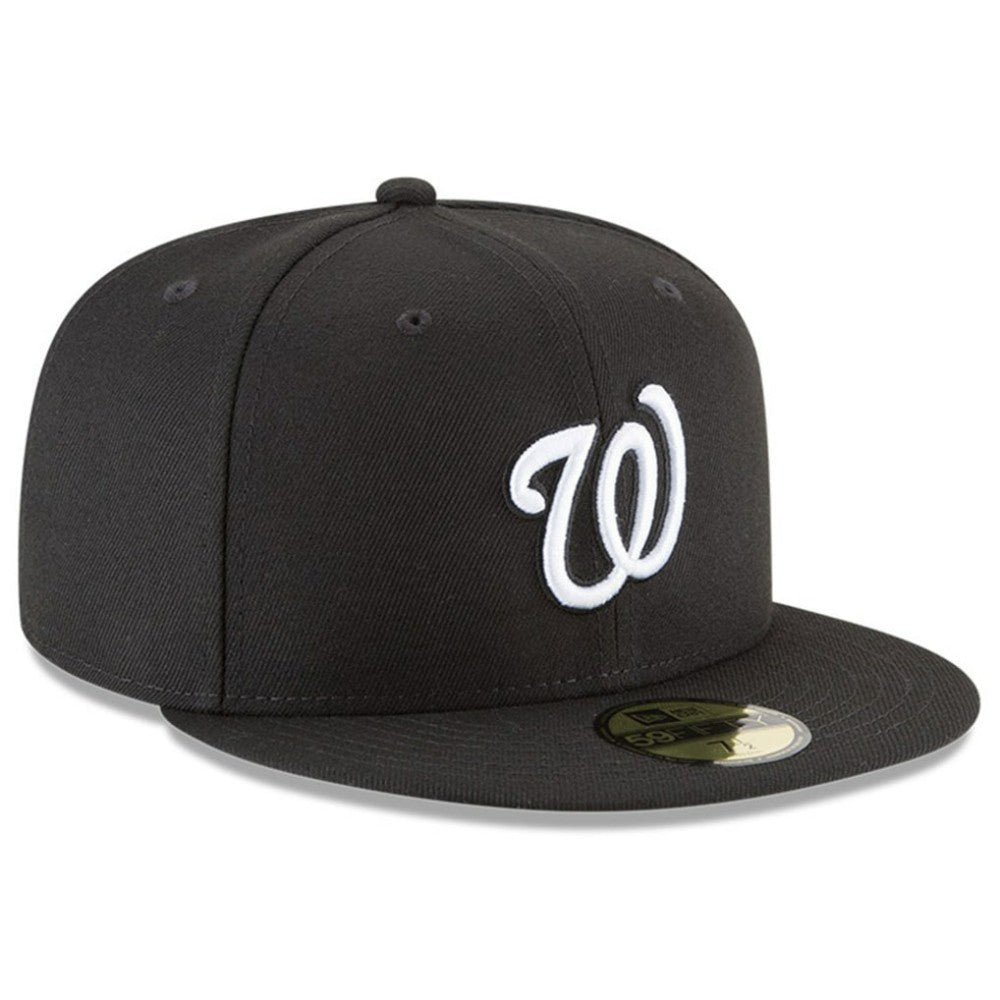 Washington Nationals New Era 59FIFTY Fitted Hat - Black Hats