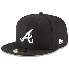 Atlanta Braves New Era 59FIFTY Fitted Hat - Black Hats