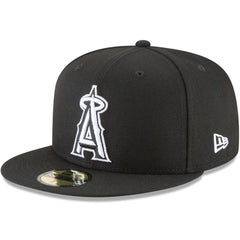 Los Angeles Angels New Era 59FIFTY Fitted Hat - Black Hats