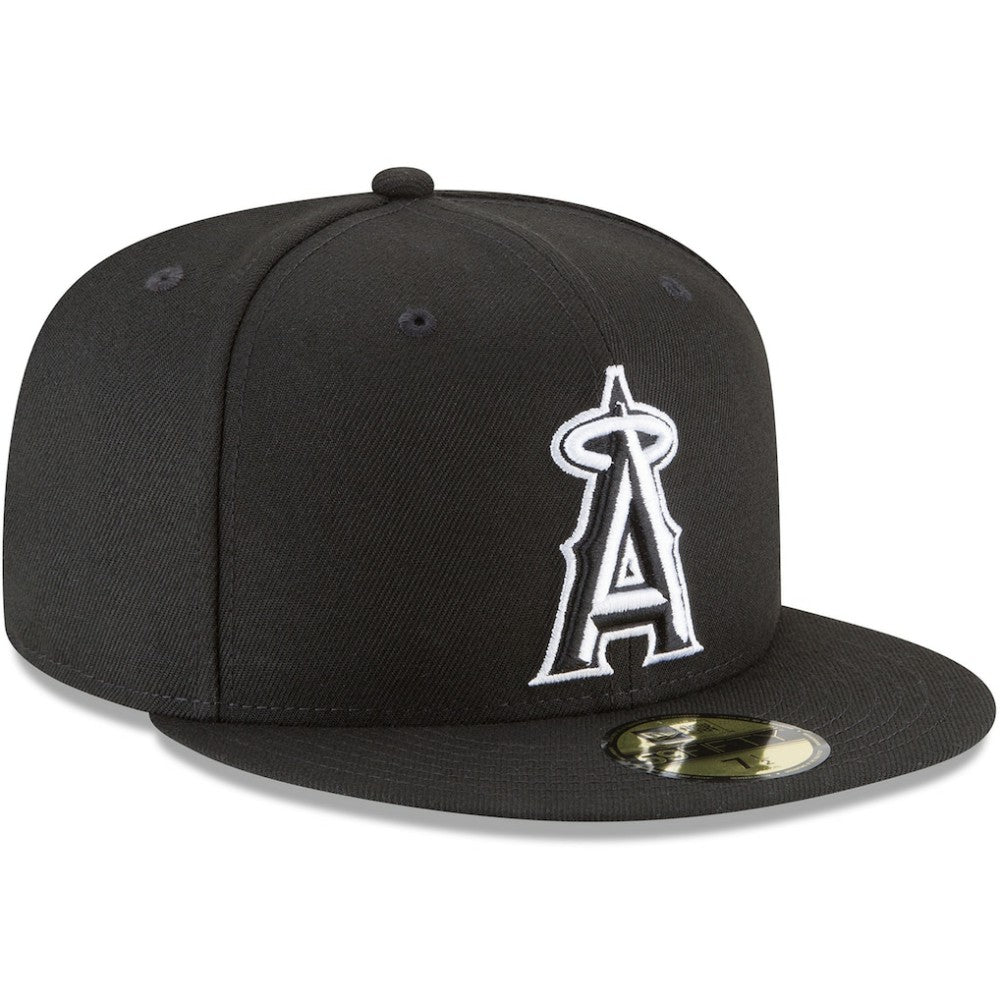 Los Angeles Angels New Era 59FIFTY Fitted Hat - Black Hats