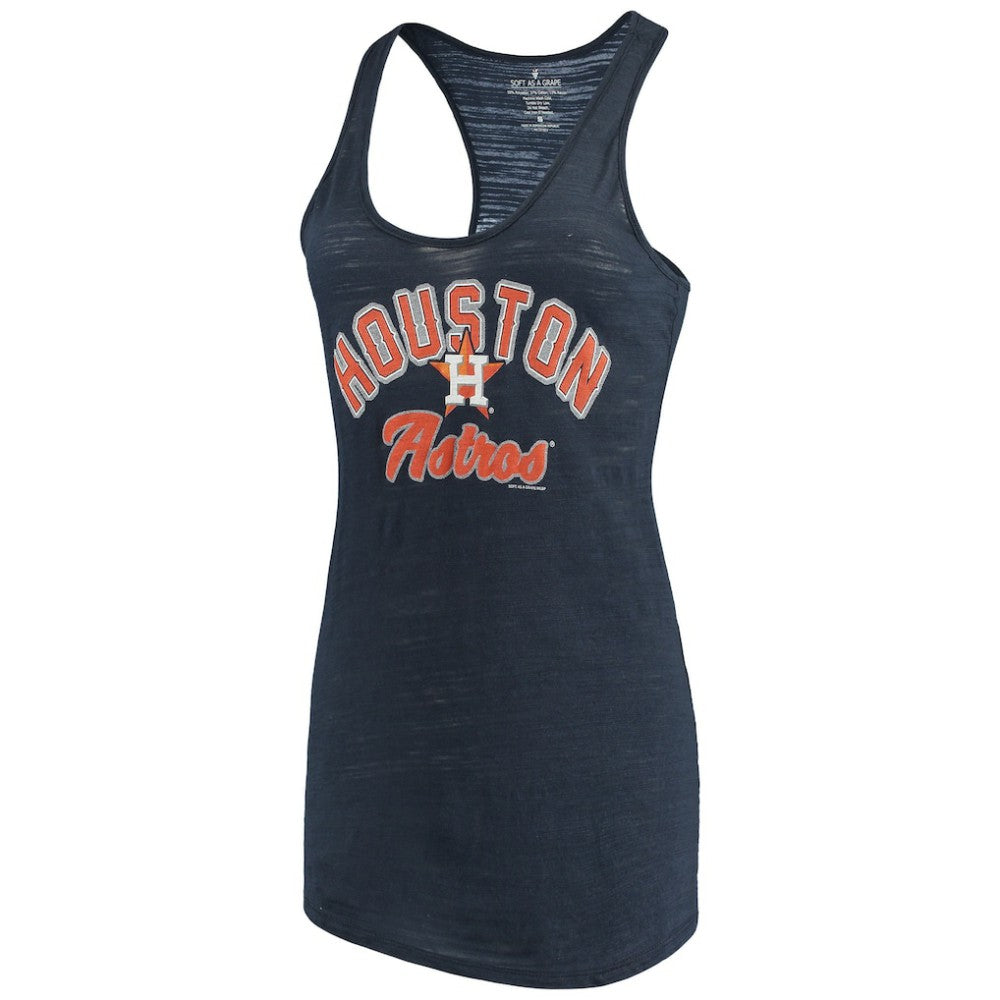 Houston Astros Soft as a Grape Women's Multicount Racerback Tank Top - Navy Tanks